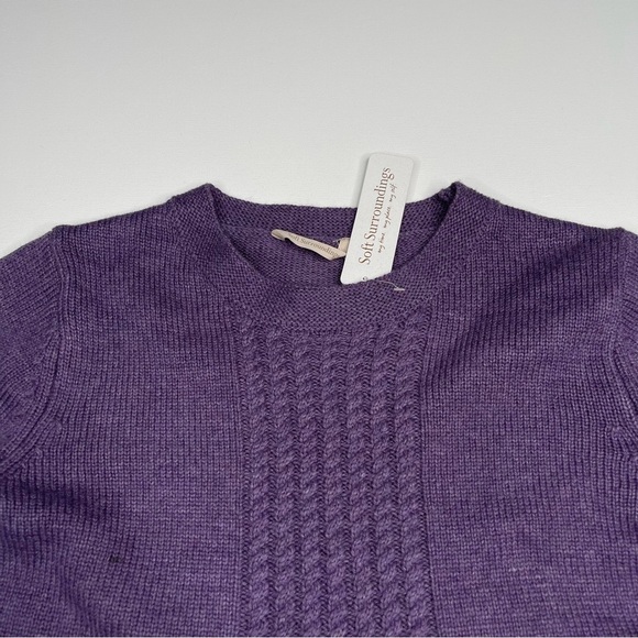 Soft Surroundings Sydney Knit Sweater Purple Wool Boho Winter Fall Office New - Picture 6 of 15